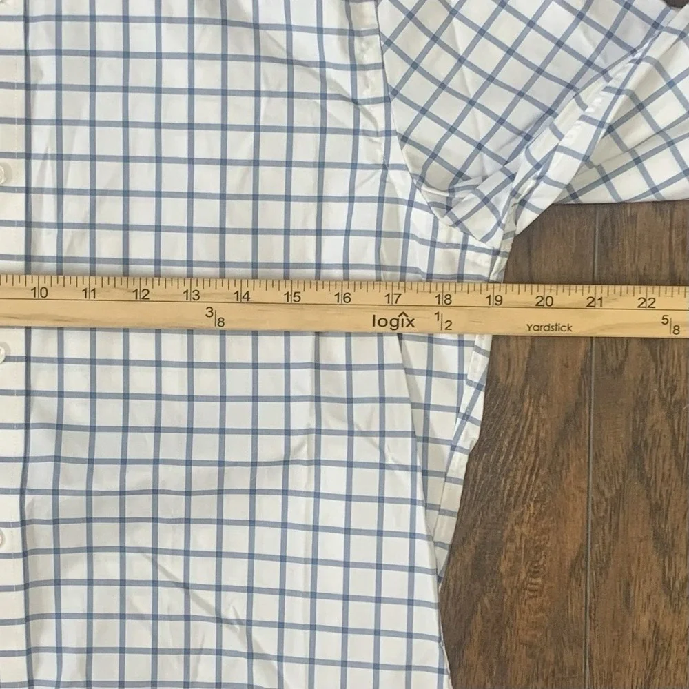 J.Crew Ludlow Dress Shirt Men's‎ 15-33 Blue White Classic-Fit Cotton Button Down